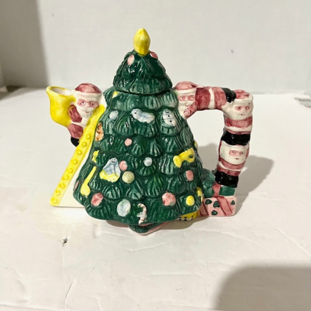 Vintage 1995 Teapot by Cardinal Inc Christmas Tree Ceramic Teapot